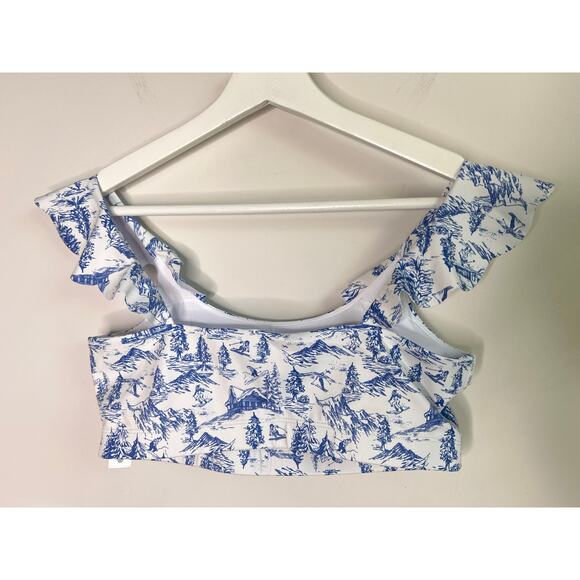 Beach Riot Sport NWOT Audrey Top in Alps Toile Sports Bra Women's Size M - Picture 7 of 8